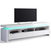 GRADE A3 - Evoque LED TV Unit in White High Gloss with 3 Touch Open Drawers