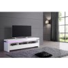 GRADE A2 - Evoque LED TV Unit in White High Gloss with 3 Touch Open Drawers