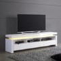 GRADE A3 - Evoque LED TV Unit in White High Gloss with 3 Touch Open Drawers
