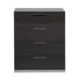 Sciae Sunrise 32 4 Drawer Chest in Grey High Gloss