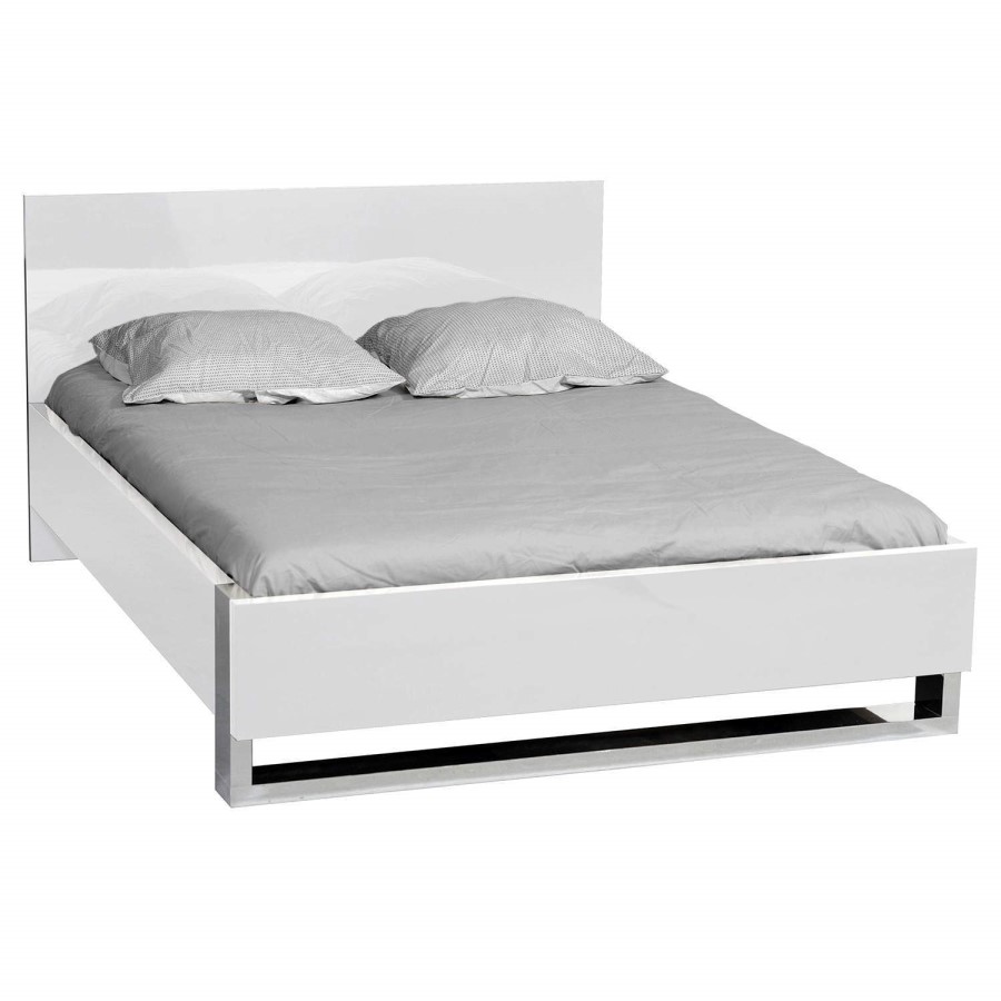 GRADE A2 - Sciae Sunrise 36 Double Bed in White High Gloss