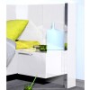 GRADE A1 - Sciae Sunrise 36 Right Bedside Table with Lighting in White High Gloss