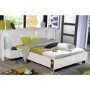 White High Gloss Left Bedside Table with Light - Sciae Sunrise
