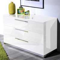 Sciae Sunrise 36 Chest of Drawers in White High Gloss
