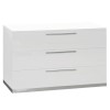 GRADE A1 - Sciae Sunrise 3 Chest of Drawers in White High Gloss