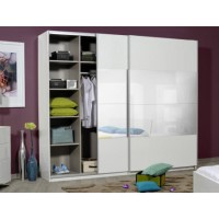 Sciae Optimus 36 2 Door Sliding Wardrobe in White High Gloss