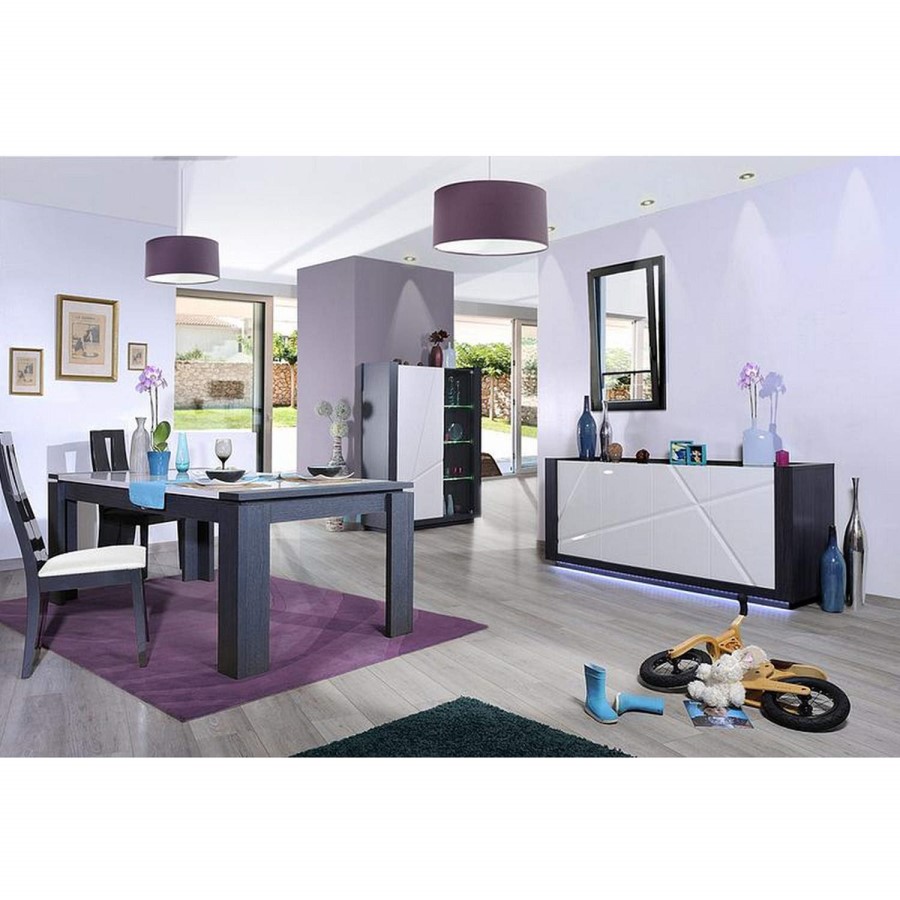 Sciae Quartz 67 4 Door Sideboard in White High Gloss