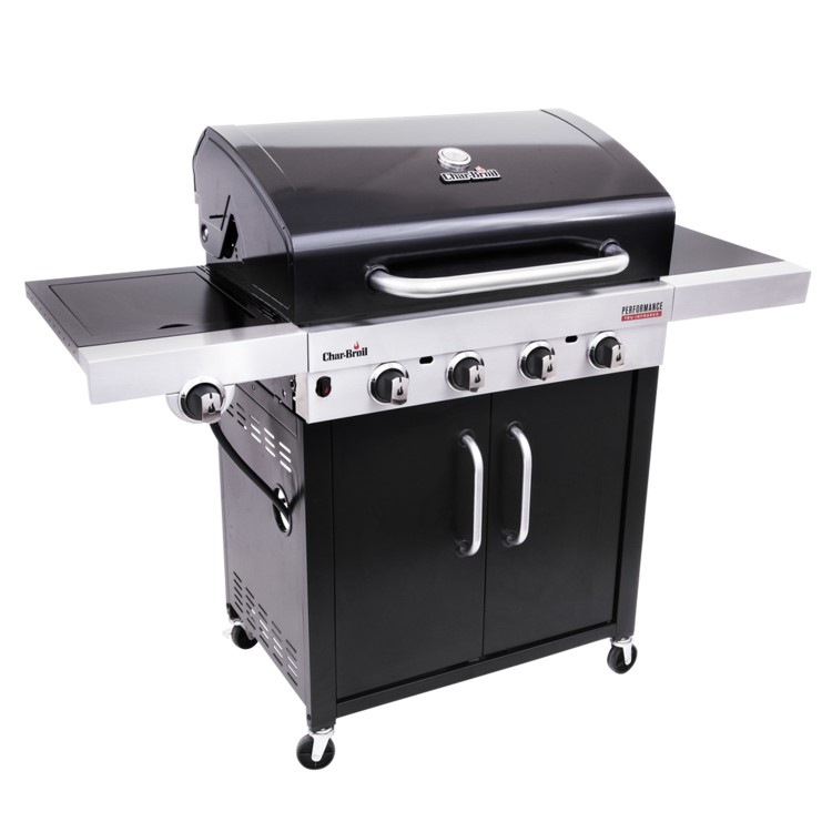 Char-Broil Performance Series 440B - 4 Burner Gas BBQ Grill with Side Burner - Black