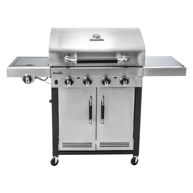 Char-Broil Advantage Series 445S - 4 Burner Gas BBQ Grill with Side Burner - Stainless Steel