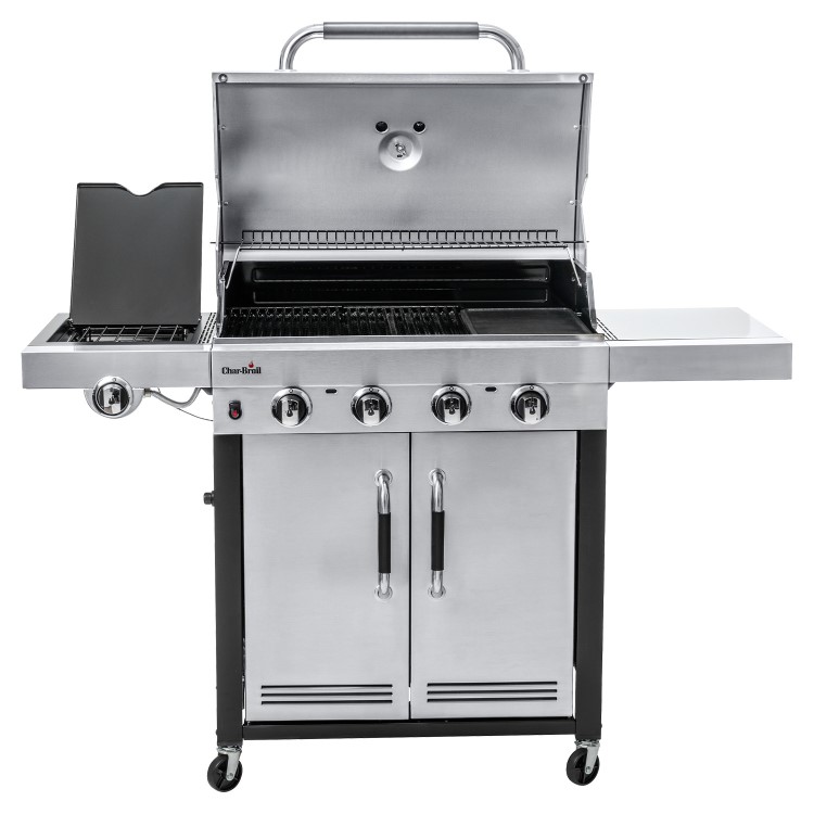 Char-Broil Advantage Series 445S - 4 Burner Gas BBQ Grill with Side Burner - Stainless Steel