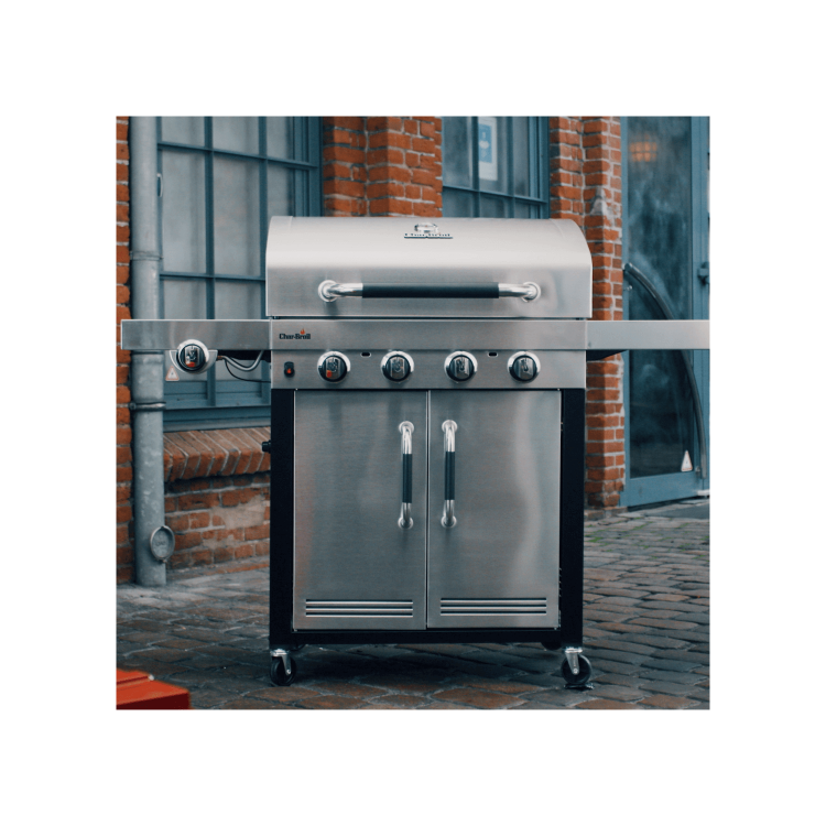 Char-Broil Advantage Series 445S - 4 Burner Gas BBQ Grill with Side Burner - Stainless Steel