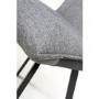 Ariel Linen Effect Pair of Light Grey Dining Chairs