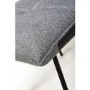 Ariel Linen Effect Pair of Light Grey Dining Chairs
