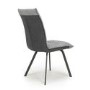 Ariel Linen Effect Pair of Light Grey Dining Chairs