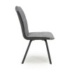 Ariel Linen Effect Pair of Light Grey Dining Chairs