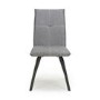 Ariel Linen Effect Pair of Light Grey Dining Chairs