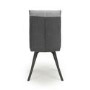 Ariel Linen Effect Pair of Light Grey Dining Chairs