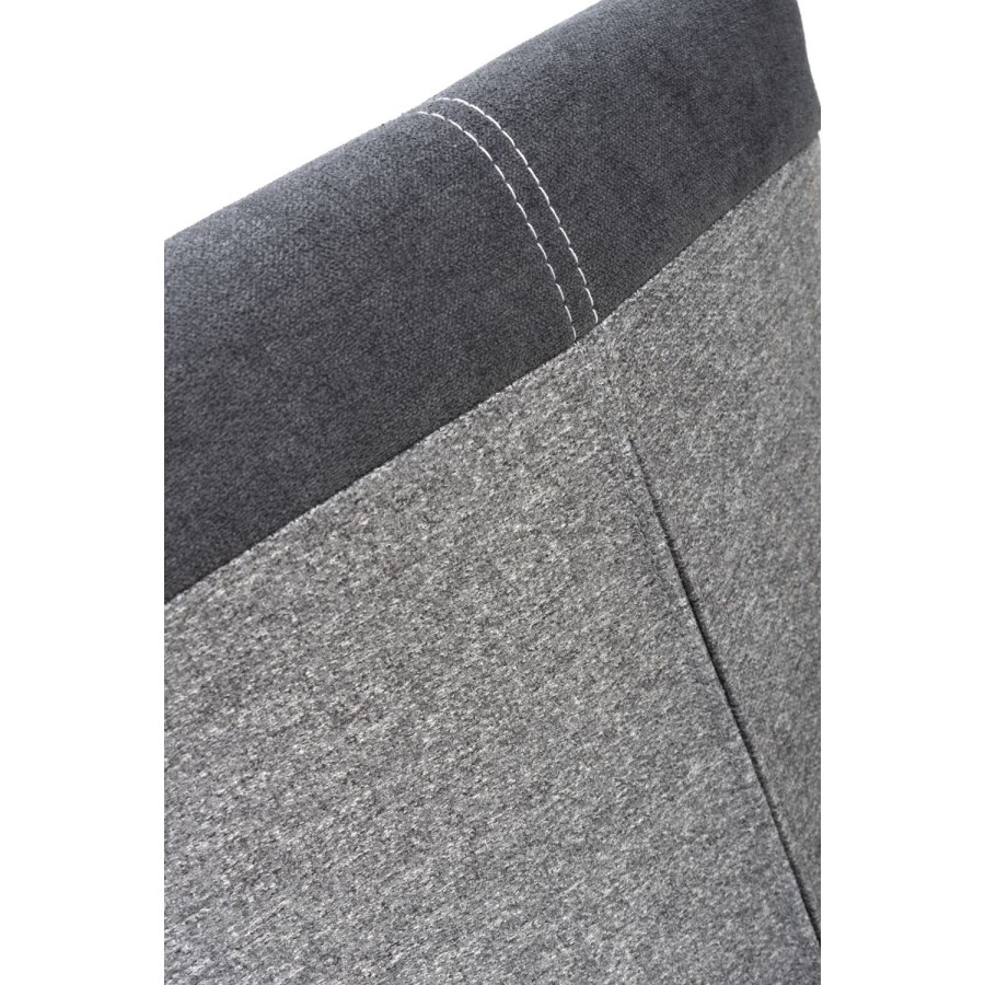 Ariel Pair of Linen Effect Dark Grey Dining Chairs