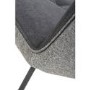 Ariel Pair of Linen Effect Dark Grey Dining Chairs
