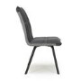 Ariel Pair of Linen Effect Dark Grey Dining Chairs