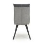 Ariel Pair of Linen Effect Dark Grey Dining Chairs