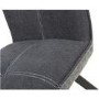 Ariel Pair of Linen Effect Dark Grey Dining Chairs