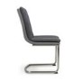 Triton Pair of Linen Effect Dark Grey Dining Chairs