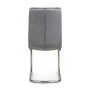 Triton Pair of Linen Effect Dark Grey Dining Chairs