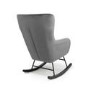 Alpine Brushed Velvet Grey Rocking Chair
