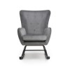 GRADE A1 - Alpine Brushed Velvet Grey Rocking Chair