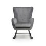 Alpine Brushed Velvet Grey Rocking Chair