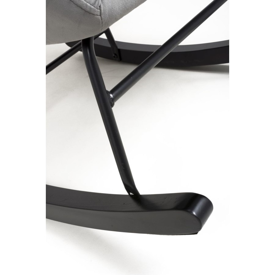 Alpine Brushed Velvet Grey Rocking Chair