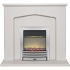 Adam Cotswold Stone Effect with Eclipse Electric Fire in Chrome