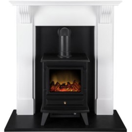 Adam Harrogate Electric Fireplace Suite With Hudson Electric Stove