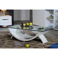 Sciae Smooth 36 Coffee Table in High Gloss White