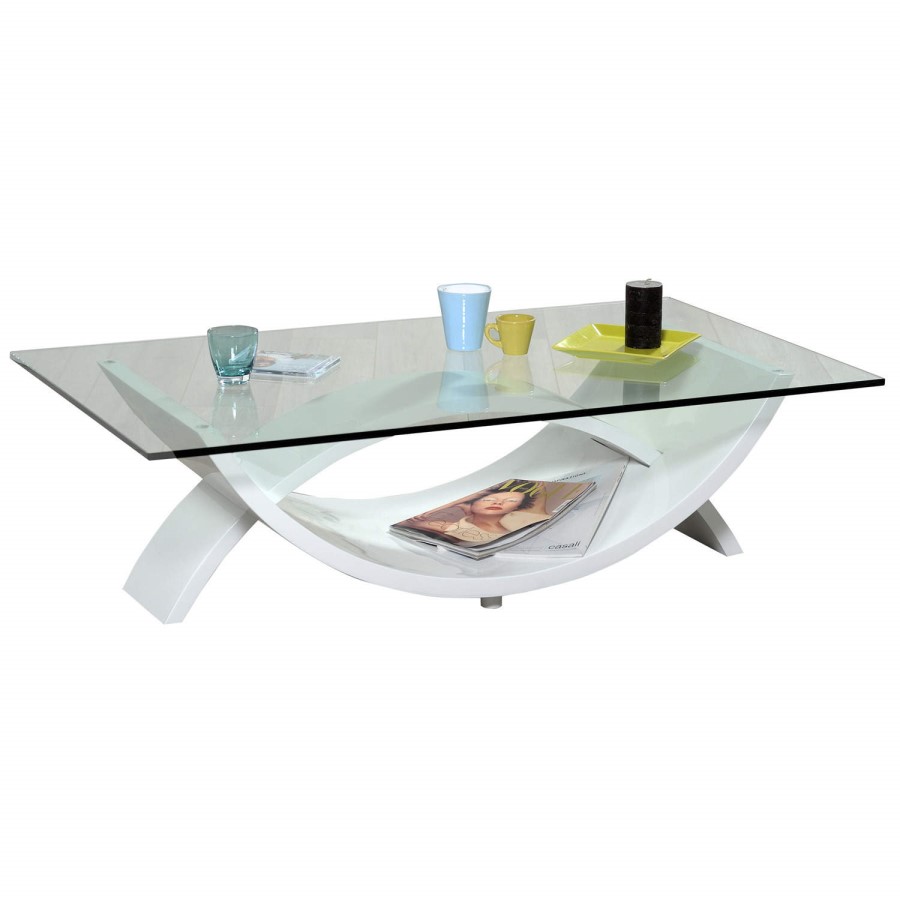 Sciae Smooth 36 Coffee Table in High Gloss White