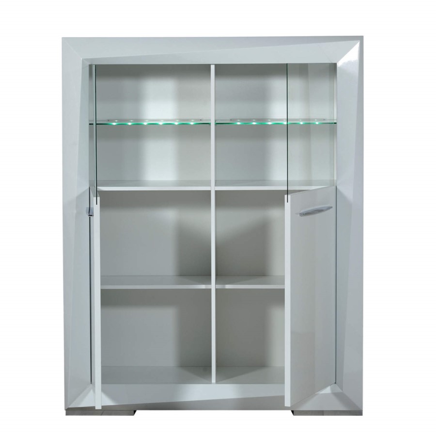 Sciae Brook 76 Display Cabinet in White High Gloss