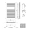 Towelrads Pisa Anthracite Towel Radiator - 800 x 400mm