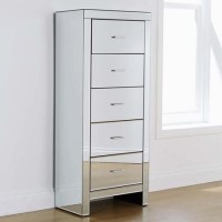 Mountrose Venetian Mirrored Tall 5 Drawer Chest 