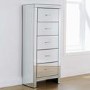 Mountrose Venetian Mirrored Tall 5 Drawer Chest 