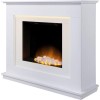Adam Modern White LED Electric Fireplace Suite
