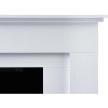 Adam Modern White LED Electric Fireplace Suite