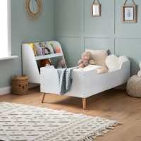 Maya Toddler Bed in White and Natural - Obaby