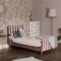 15OB3113 Toddler Bed Frame in Pink Velvet - Gatsby - Obaby