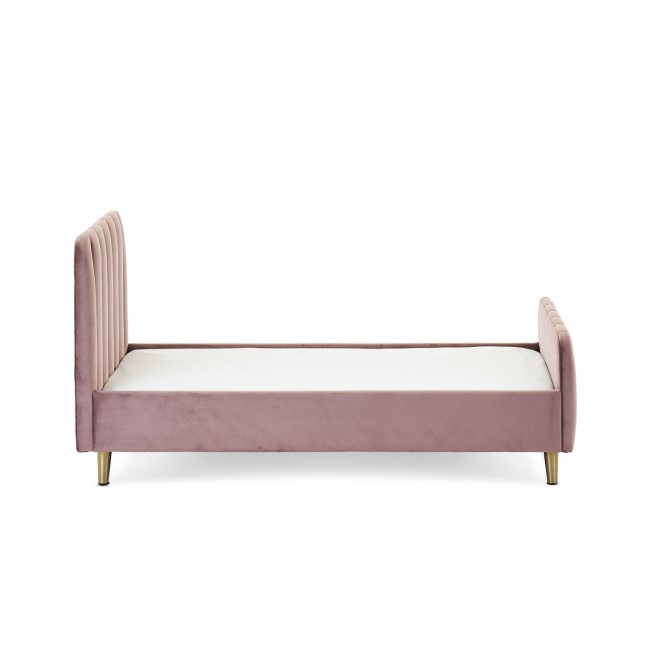 Toddler Bed Frame in Pink Velvet - Gatsby - Obaby