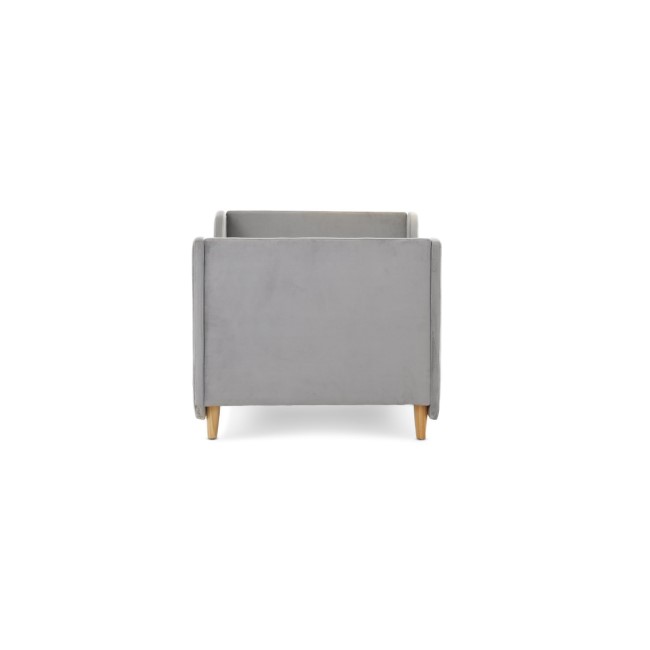 Toddler Bed Frame in Grey Velvet - Lumi - Obaby