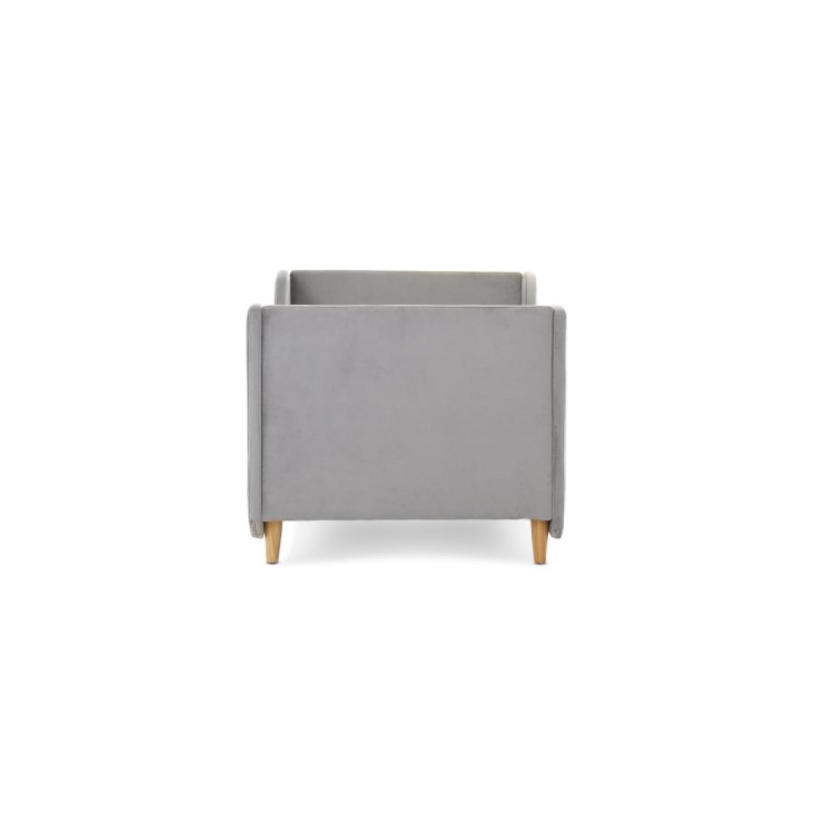 Toddler Bed Frame in Grey Velvet - Lumi - Obaby