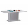 Sciae Karma Extending Dining Table in High Gloss White with Lights
