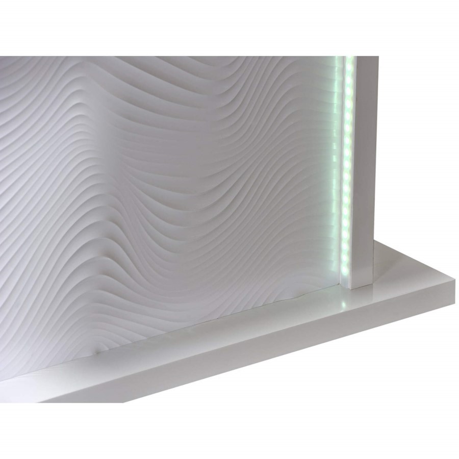 Sciae Karma Extending Dining Table in High Gloss White with Lights