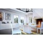 Sciae Karma Extending Dining Table in High Gloss White with Lights
